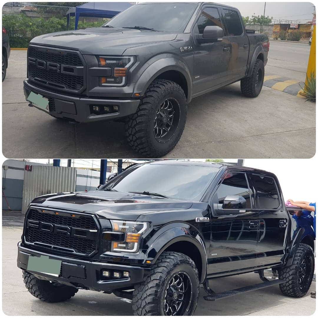 Pintura automotriz para doble cabina Ford F150 en Guayaqui