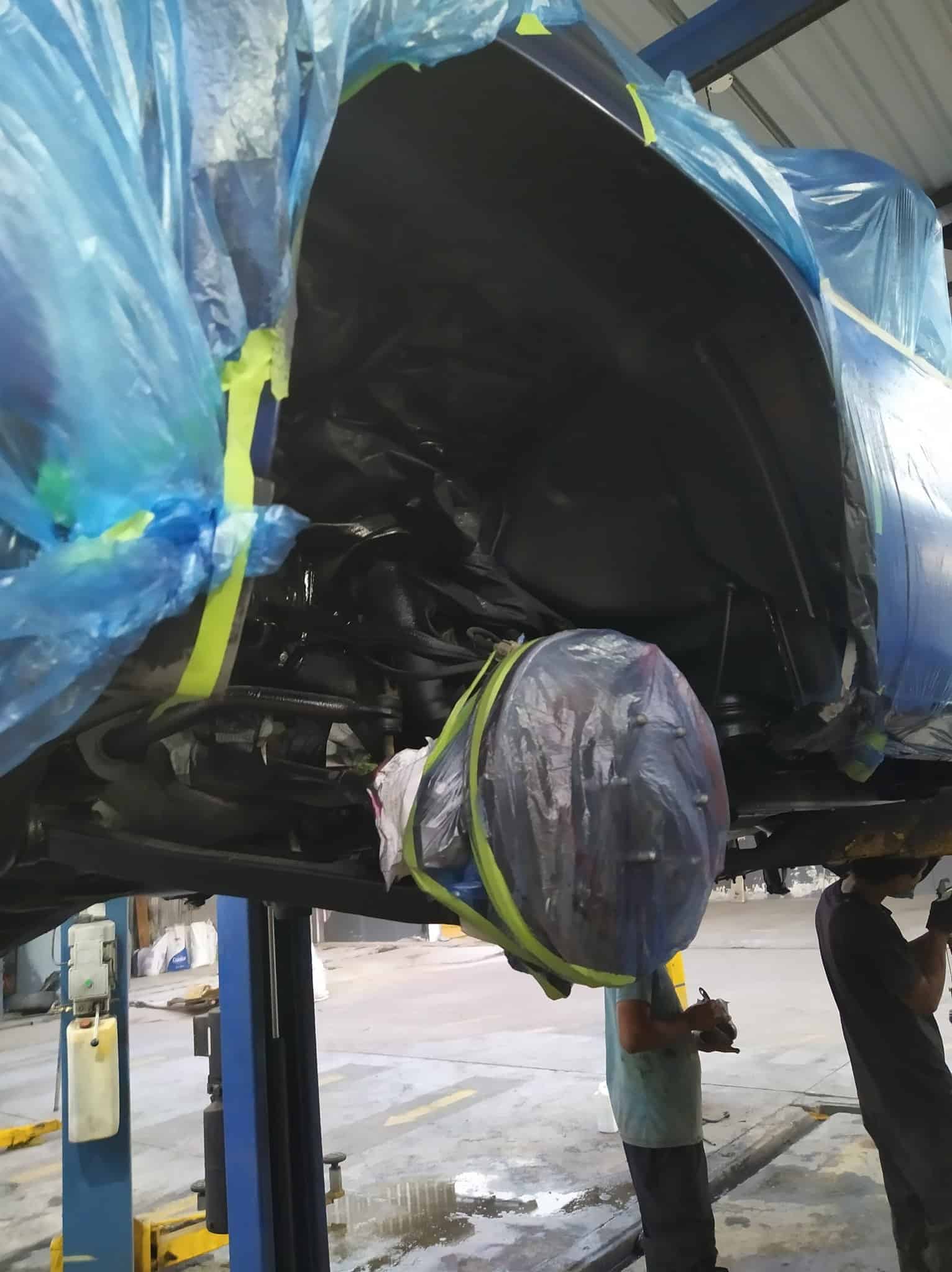 Instalacion de bate piedra poliuretano para autos chevrolet